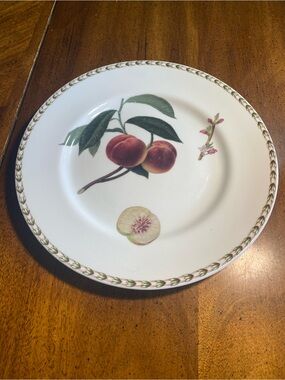 Queen Hookers Fruit Peach Porcelain Dinner 10 7/8”